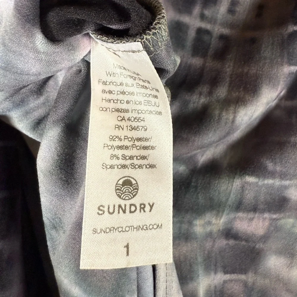 NWT Sundry Evereve Siene Tie Dye Midi Skirt Sunset Navy size Small R25 - Picture 9 of 11